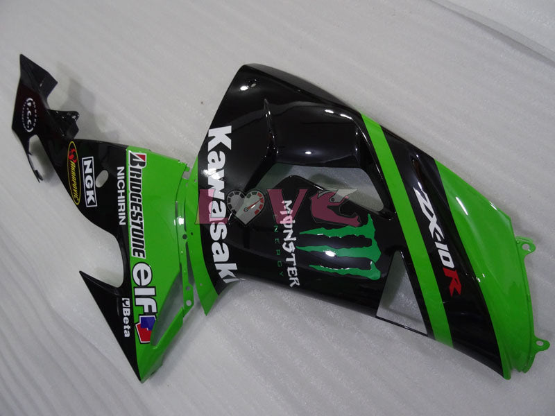 Monster - Green Black Fairings and Bodywork For 2006-2007 NINJA ZX-10R #LF3260