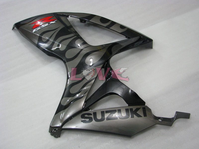 Flame - Black Silver Fairings and Bodywork For 2006-2007 GSX-R750 #LF6541