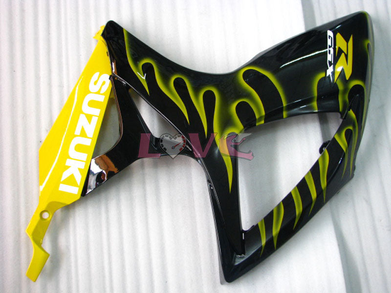 Flame - Yellow Black Fairings and Bodywork For 2006-2007 GSX-R750 #LF6539
