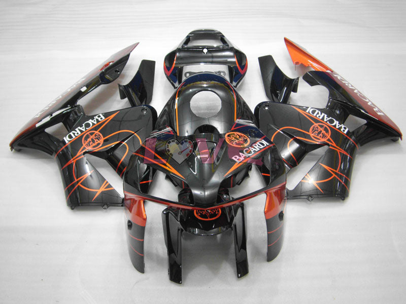 BACARDI - Orange Black Fairings and Bodywork For 2005-2006 CBR600RR #LF4439