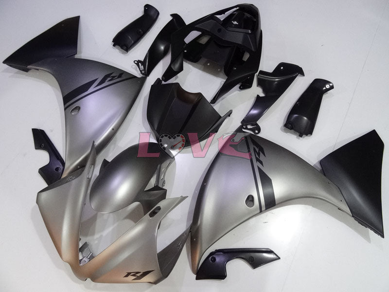 Factory Style - Black Grey Matte Fairings and Bodywork For 2012-2014 YZF-R1 #LF3629