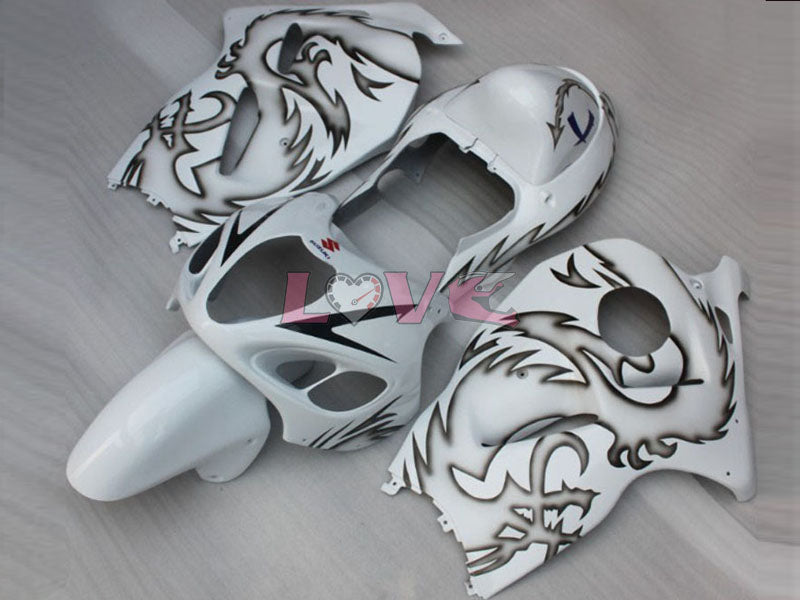 Factory Style Customize - White Black Fairings and Bodywork For 1999-2007 Hayabusa #LF3759