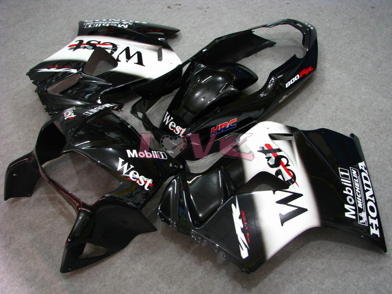 MICHELIN West - White Black Fairings and Bodywork For 1998-2001 VFR800 #LF5002