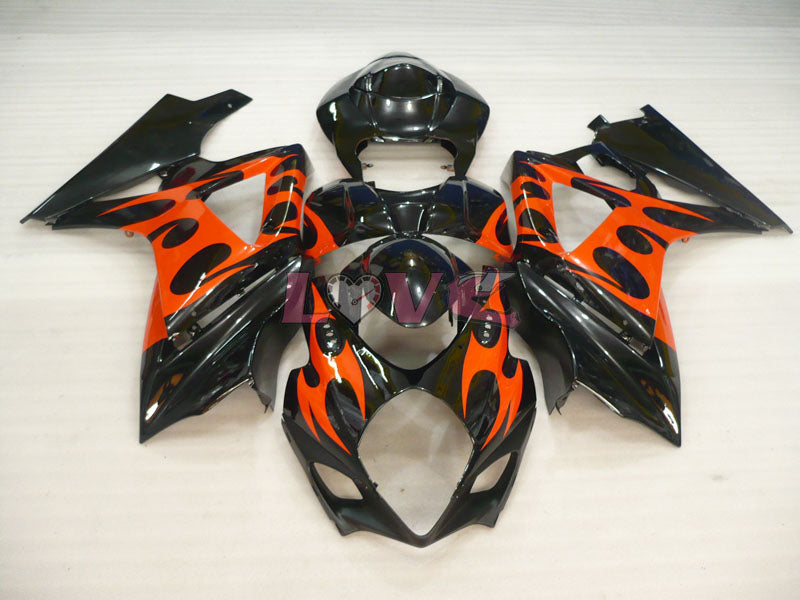 Customize - Orange Black Fairings and Bodywork For 2007-2008 GSX-R1000 #LF3835