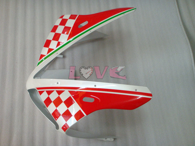 ABARTH - Red White Matte Fairings and Bodywork For 2002-2003 YZF-R1 #LF7044