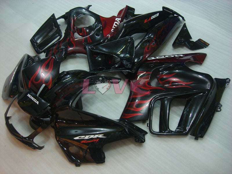 Flame - Red Black Fairings and Bodywork For 1997-1998 CBR600F3 #LF4527
