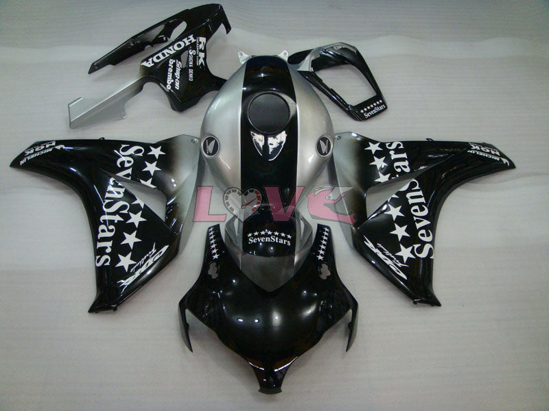 SevenStars - Black Silver Fairings and Bodywork For 2008-2011 CBR1000RR #LF7103