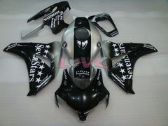 SevenStars - Black Silver Fairings and Bodywork For 2008-2011 CBR1000RR #LF7103