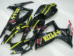 Rizla+ - Yellow Black Fairings and Bodywork For 2006-2007 GSX-R600 #LF4055