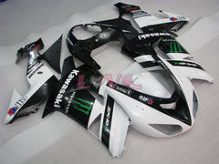 Monster - White Black Fairings and Bodywork For 2006-2007 NINJA ZX-10R #LF6228