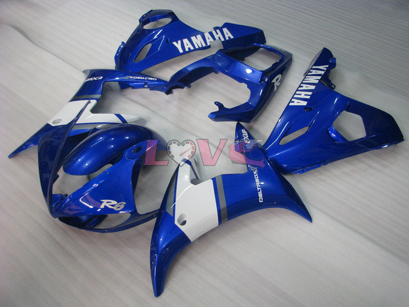 Factory Style - Blue White Fairings and Bodywork For 2003-2004 YZF-R6 #LF3569