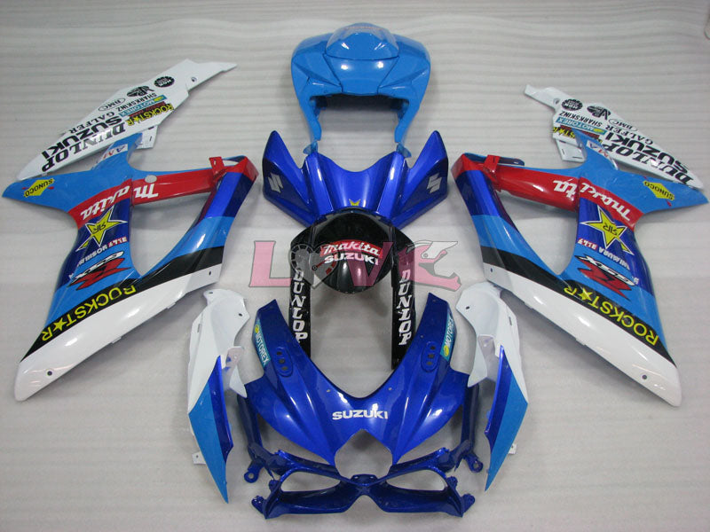 Rockstar - Blue Fairings and Bodywork For 2008-2010 GSX-R600 #LF3953