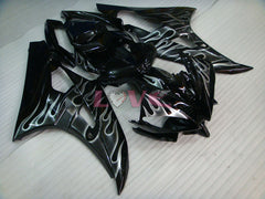 Flame - Black Fairings and Bodywork For 2006-2007 YZF-R6 #LF3471