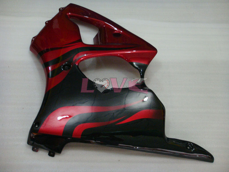Flame - Red Black Fairings and Bodywork For 2000-2002 NINJA ZX-6R #LF3324
