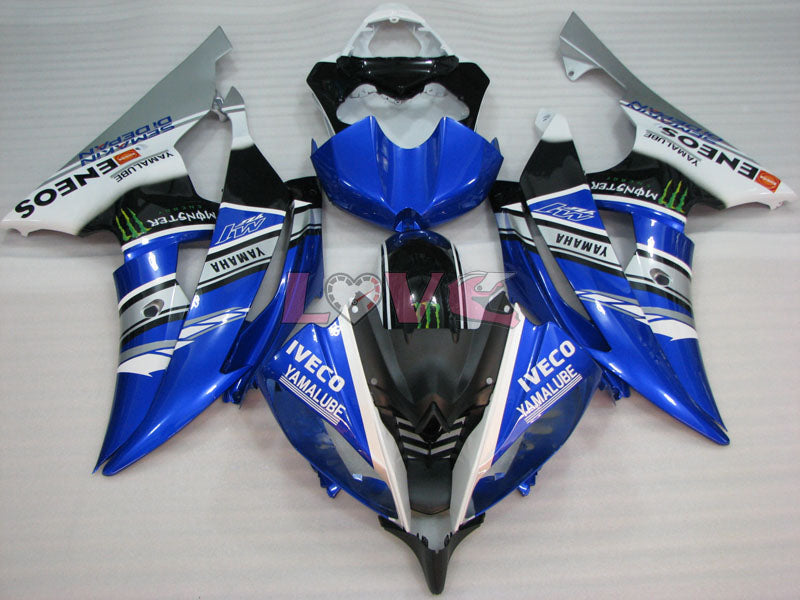 Monster - Blue White Black Fairings and Bodywork For 2008-2016 YZF-R6 #LF3402