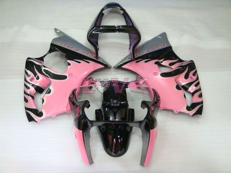 Customize - Black Pink Fairings and Bodywork For 2000-2002 NINJA ZX-6R #LF3327