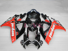 Jordan - Red Black Fairings and Bodywork For 2006-2007 GSX-R600 #LF6351