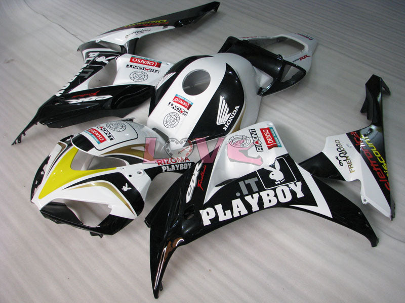 PlayBoy - White Black Fairings and Bodywork For 2006-2007 CBR1000RR #LF7195