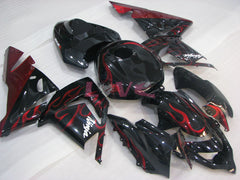 Flame - Red Black Fairings and Bodywork For 2004-2005 NINJA ZX-10R #LF6317