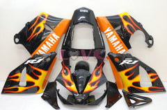 Flame - Yellow Black Fairings and Bodywork For 2000-2001 YZF-R1 #LF7064