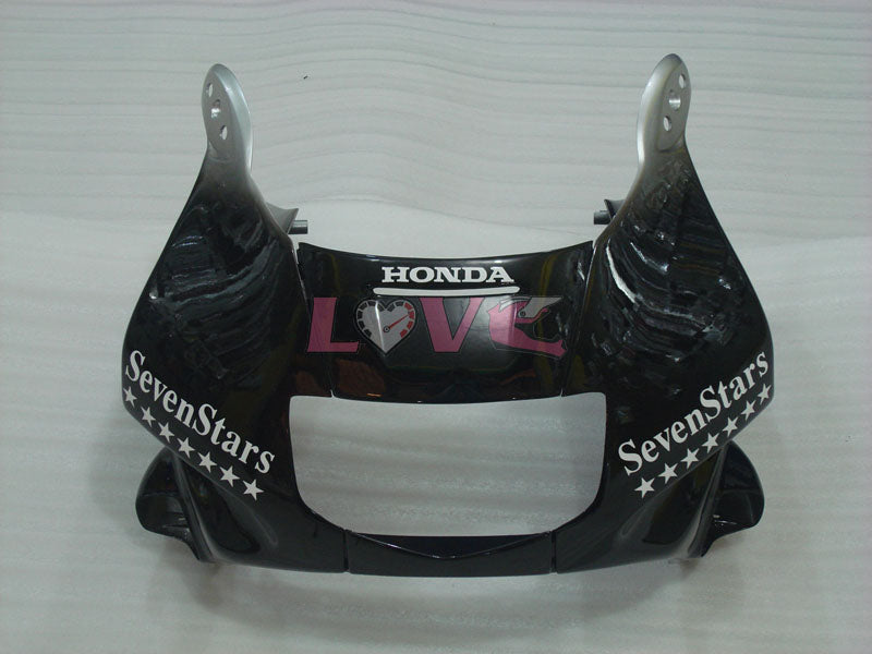 SevenStars - Black Silver Fairings and Bodywork For 1991-1994 CBR600F2 #LF4837