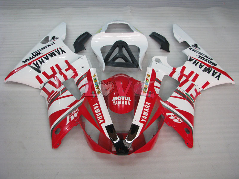 FIAT - Red White Fairings and Bodywork For 2000-2001 YZF-R1 #LF3624