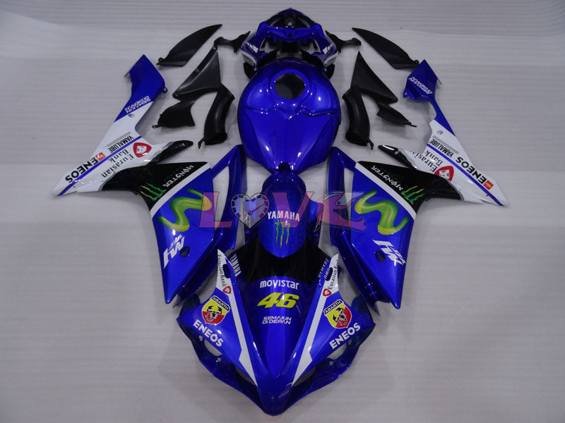 Monster - Blue White Black Fairings and Bodywork For 2007-2008 YZF-R1 #LF3666