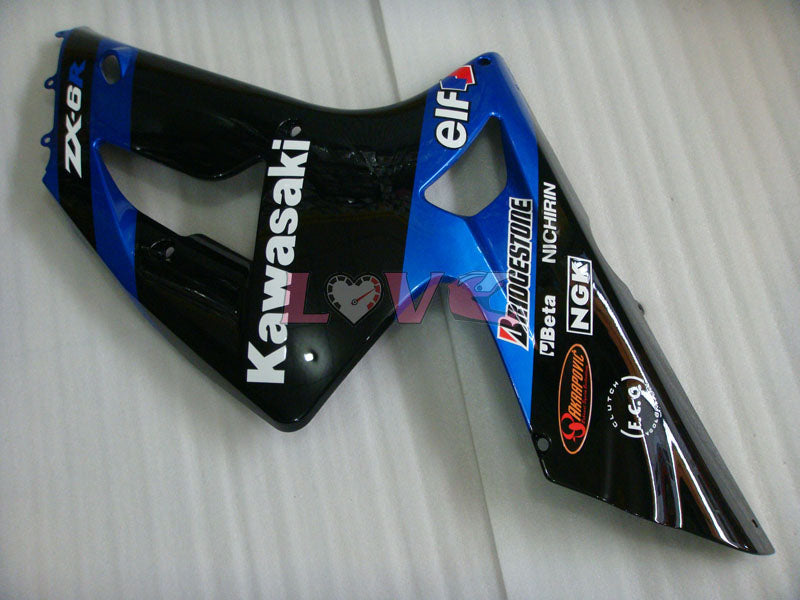 Factory Style - Blue Black Fairings and Bodywork For 2003-2004 NINJA ZX-6R #LF6081