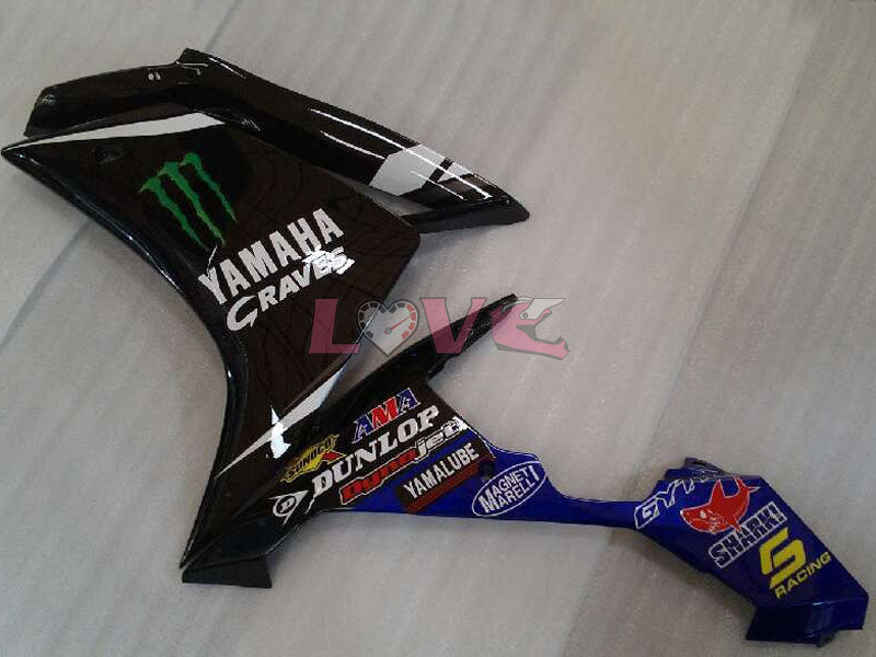 Monster - Blue White Black Fairings and Bodywork For 2007-2008 YZF-R1 #LF3678