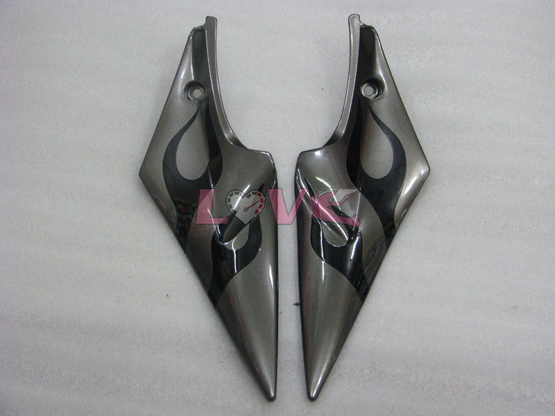 Flame - Black Silver Fairings and Bodywork For 2006-2007 GSX-R750 #LF6541