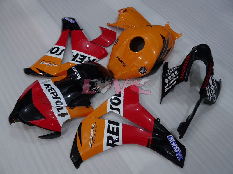 Repsol - Orange Black Fairings and Bodywork For 2008-2011 CBR1000RR #LF4323