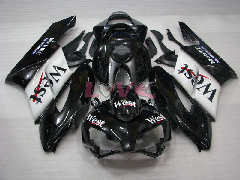 West - White Black Fairings and Bodywork For 2004-2005 CBR1000RR #LF4387