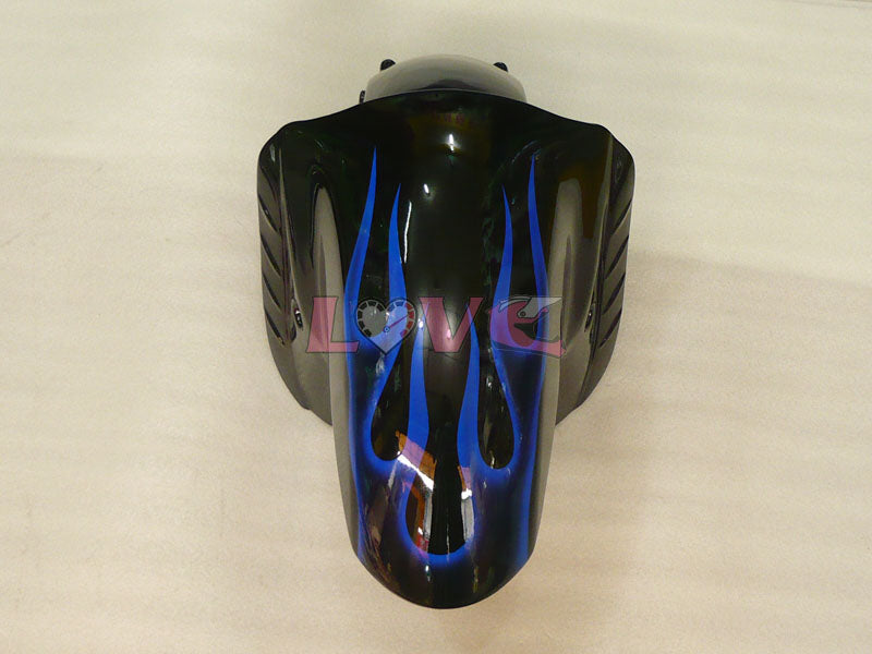 Flame - Blue Black Fairings and Bodywork For 2006-2011 NINJA ZX-14R #LF3232