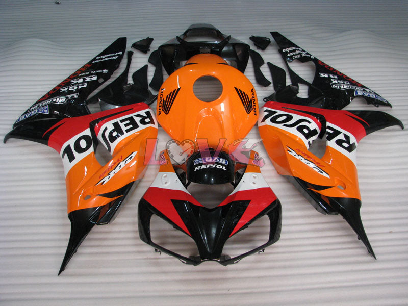 Repsol - Orange Black Fairings and Bodywork For 2006-2007 CBR1000RR #LF4354