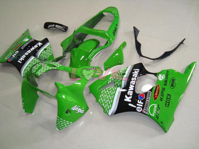 Nakano - Green Black Fairings and Bodywork For 2000-2002 NINJA ZX-6R #LF6120