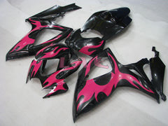 Flame - Red Black Fairings and Bodywork For 2006-2007 GSX-R600 #LF6353