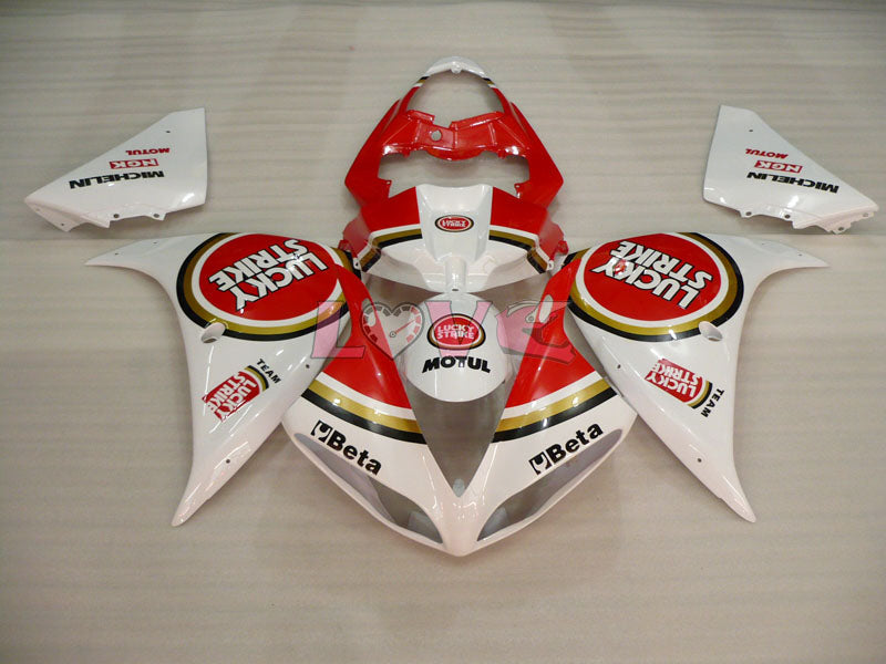 Lucky Strike - Red White Fairings and Bodywork For 2009-2011 YZF-R1 #LF3649