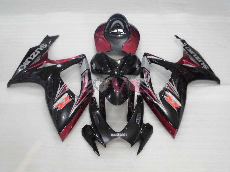 Factory Style - Black Fuchsia Fairings and Bodywork For 2006-2007 GSX-R600 #LF4044