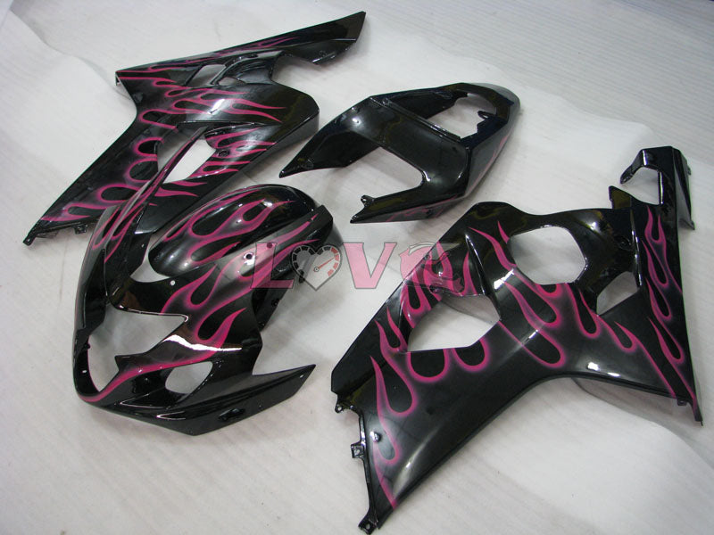 Flame - Black Pink Fairings and Bodywork For 2004-2005 GSX-R750 #LF6584