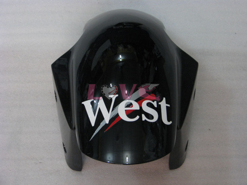 West - White Black Fairings and Bodywork For 2003-2004 NINJA ZX-6R #LF6041