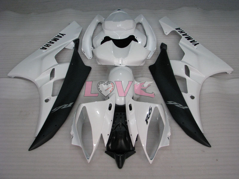Factory Style - White Black Fairings and Bodywork For 2006-2007 YZF-R6 #LF3474