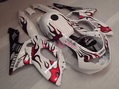 Customize - Red White Fairings and Bodywork For 1997-2007 YZF600R #LF7952