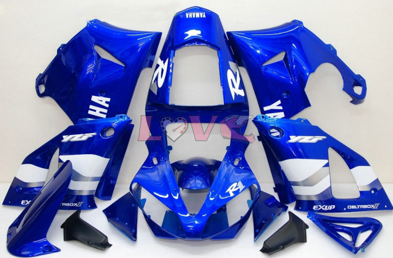 Factory Style - Blue White Fairings and Bodywork For 2000-2001 YZF-R1 #LF7056
