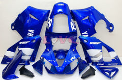 Factory Style - Blue White Fairings and Bodywork For 2000-2001 YZF-R1 #LF7056