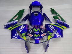 Movistar - Yellow Blue Fairings and Bodywork For 2003-2004 CBR600RR #LF4453