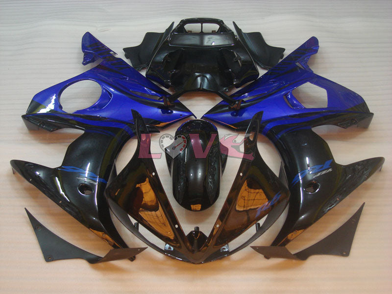 Flame - Blue Black Fairings and Bodywork For 2003-2004 YZF-R6 #LF6920
