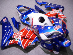 Castrol - Red Blue Fairings and Bodywork For 2003-2004 CBR600RR #LF7599