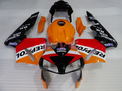 Repsol - Orange Black Fairings and Bodywork For 2003-2004 CBR600RR #LF4446