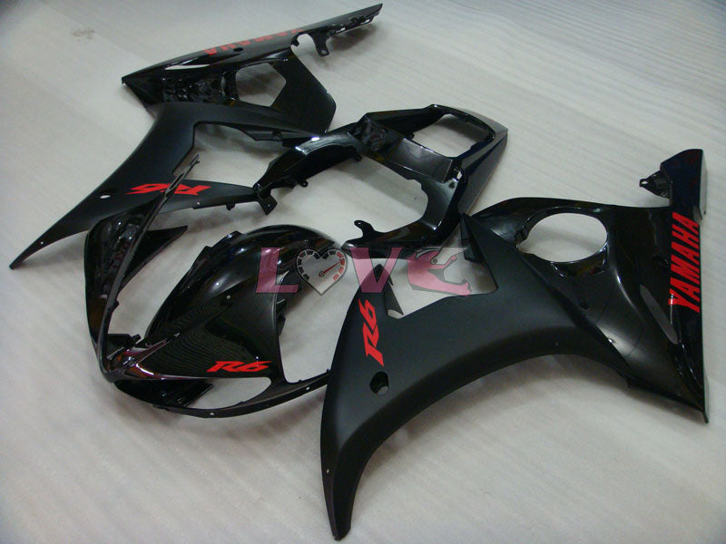 Factory Style - Black Matte Fairings and Bodywork For 2005 YZF-R6 #LF3487