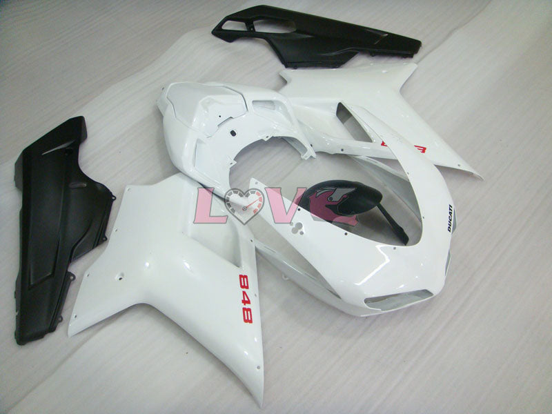 Factory Style - White Black Fairings and Bodywork For 2008-2013 848 #LF3142